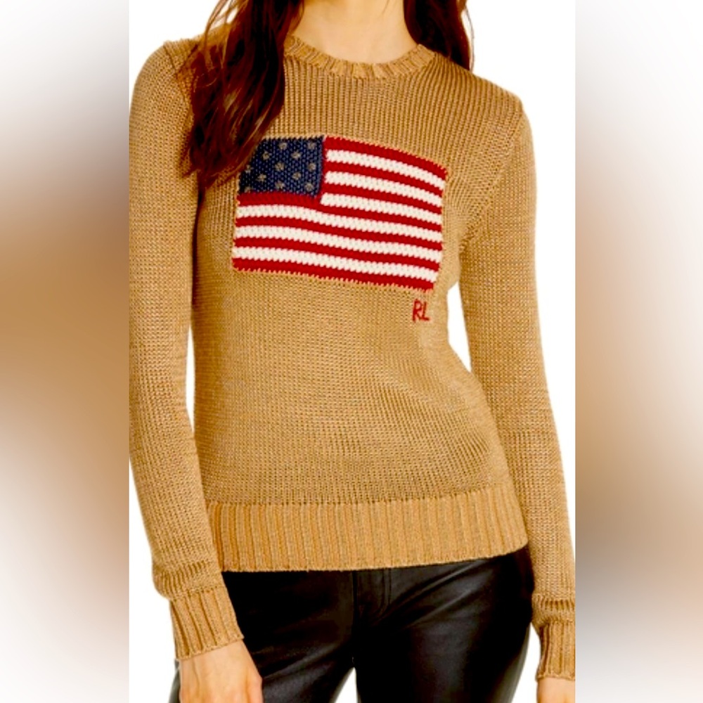 Polo Ralph Lauren - Gold Flag Sweater Size M